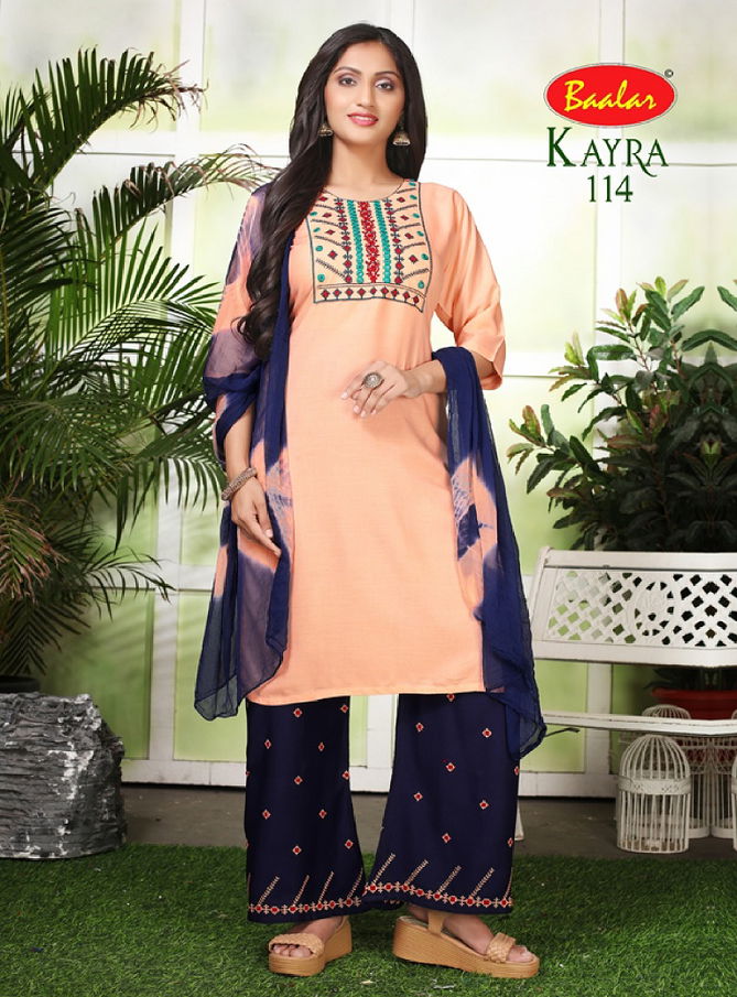 Baalar Kayra 1 Wholesale Kurti Palazzo With Dupatta Collection 